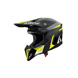 Шлем кроссовый AIROH Wraap CONQUER Yellow Matt QR