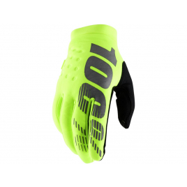 Перчатки подростковые 100% Brisker Fluo Yellow