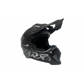 Шлем кроссовый SPARX Raptor River Черно-Серый Матовый QR 