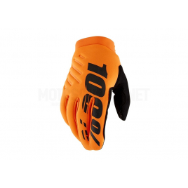 Перчатки 100% Brisker Fluo Orange/Black