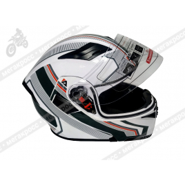 Шлем модуляр ATAKI JK902 Shape, белый/серый, L