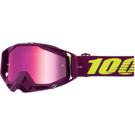 Очки кроссовые 100% Racecraft Klepto Pink mirror + Clear