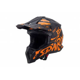 Шлем кроссовый SPARX Raptor River Черный-Оранжевый Матовый QR 