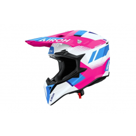 Шлем кроссовый AIROH Wraaap VISION Pink Gloss QR