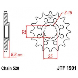 Звезда ведущая KTM китай JTF1901.12