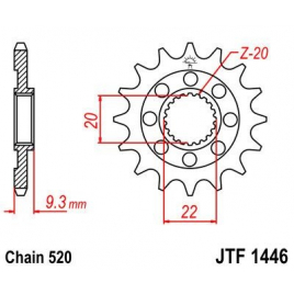 Звезда ведущая JT JTF1446.14SC