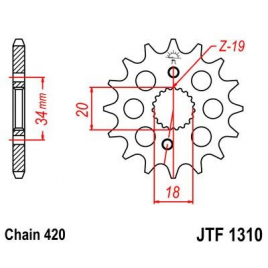Звезда ведущая JT JTF1310.15SC