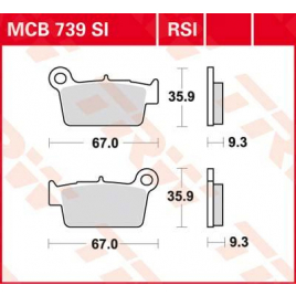 Колодки тормозные TRW MCB739RSI