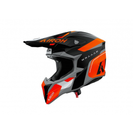 Шлем кроссовый AIROH Wraaap CONQUER Orange Matt QR