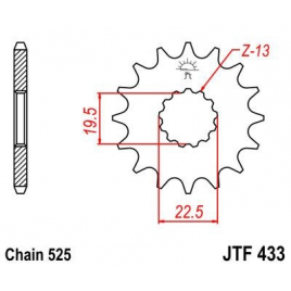 Звезда ведущая JT JTF433.15