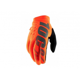 Перчатки подростковые 100% Brisker Fluo Orange