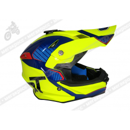 Шлем кроссовый ROCKOT RM-216 EVO желтый/черный/красный
