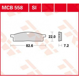 Колодки тормозные TRW MCB558SI