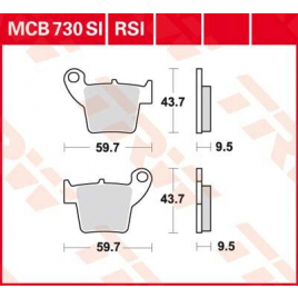 Колодки тормозные TRW MCB730SI