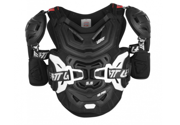 Защита панцирь подростковый LEATT Chest Protector 5.5 Pro HD Черный/Белый фото 1