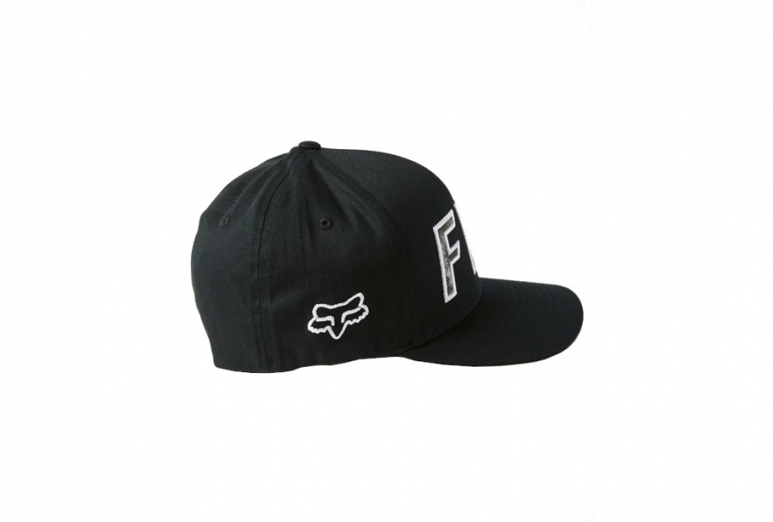 Бейсболка Fox Down N' Dirty Flexfit Hat Черно-Белая фото 2