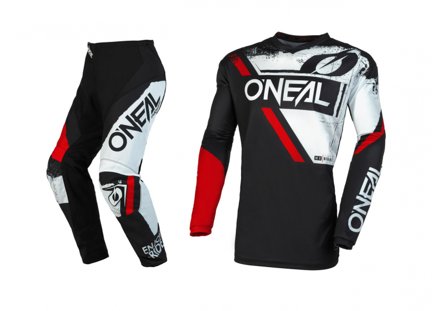 Комплект джерси + мотоштаны ONEAL RIDER ELEMENT THREAT AIR красный/черный фото 1