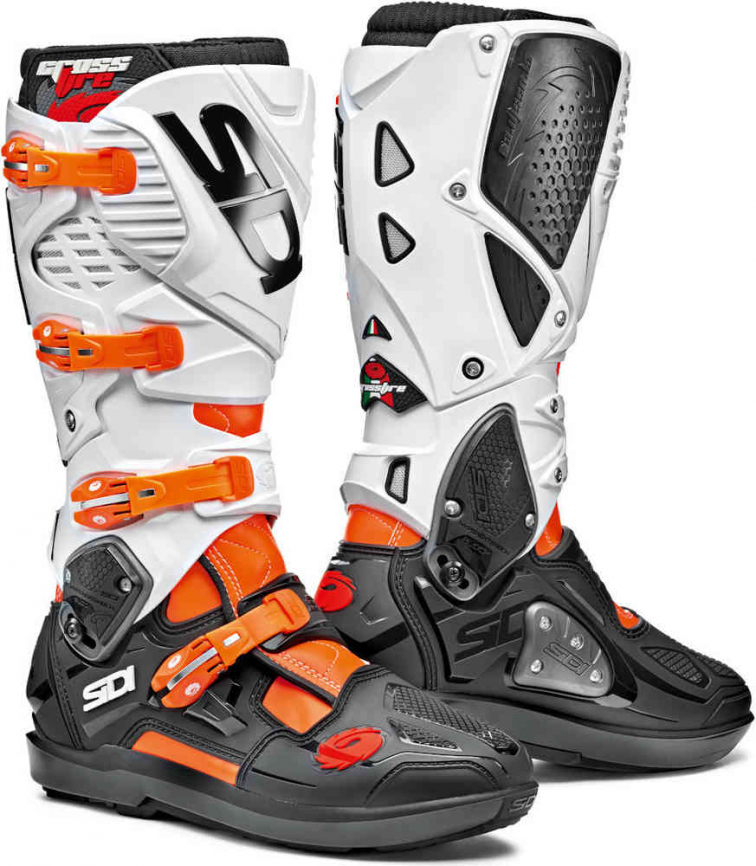 Мотоботы SIDI Crossfire 3 SRS оранжевый/черный/белый фото 1