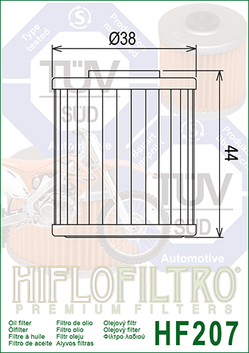 Фильтр масляный HIFLO FILTRO HF207 фото 2