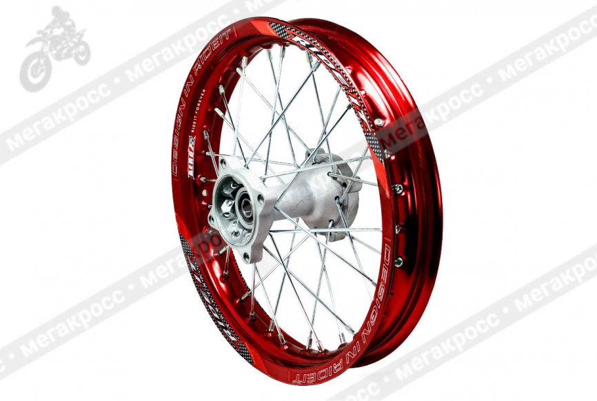 Диск 14"x1,85 задний, аллюм. красный ось 15 KAYO фото 1