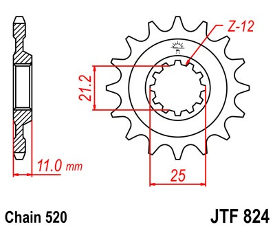 Звезда ведущая JT JTF824.14SC фото 1