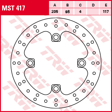 Диск тормозной TRW MST417 фото 1