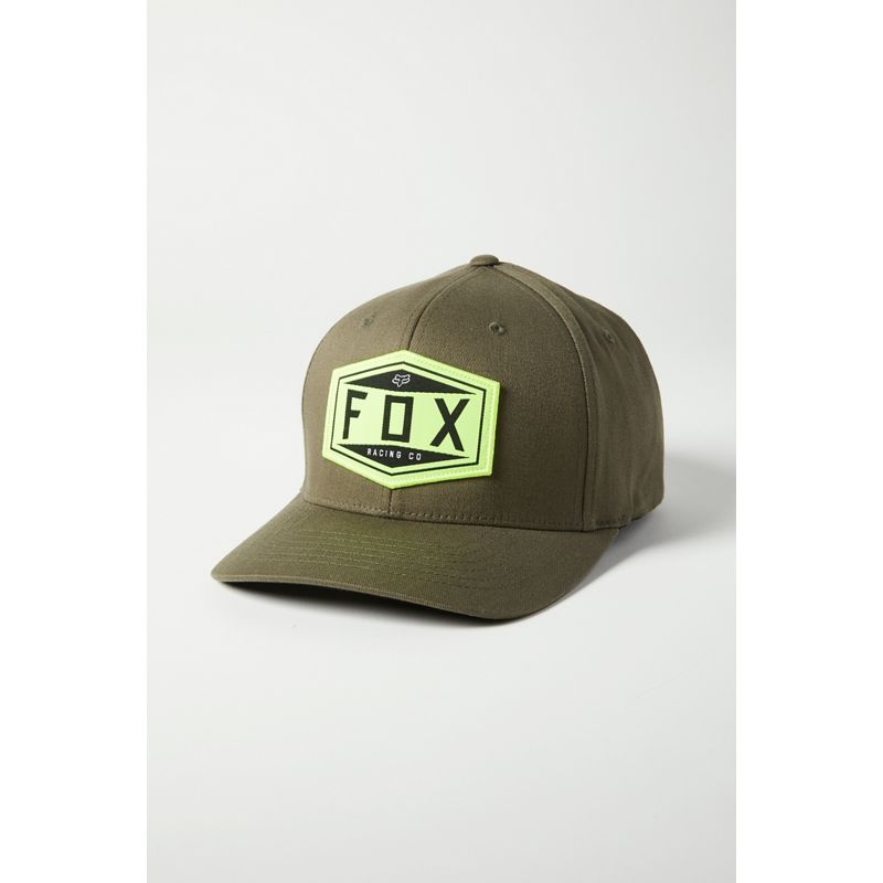 Бейсболка Fox Emblem Flexfit Hat Olive Green фото 1
