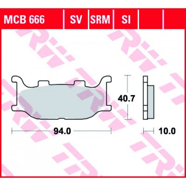Колодки тормозные TRW MCB666 фото 1