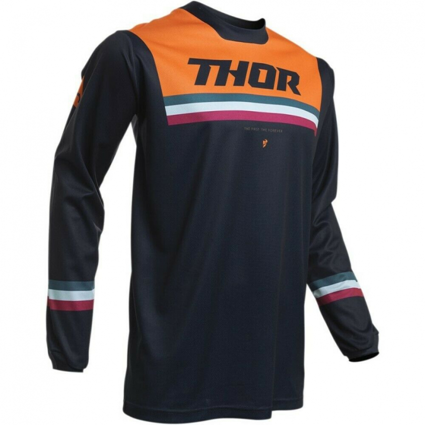 Джерси THOR S20 Pulse Pinner темно-синий/оранжевый L фото 1