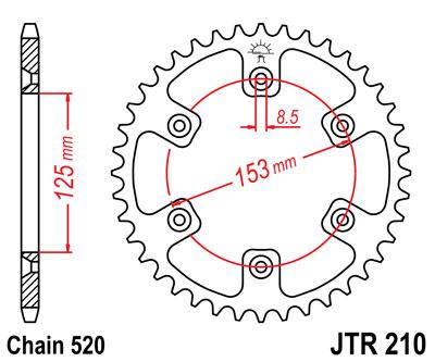 Звезда ведомая JT JTR210 SC фото 1