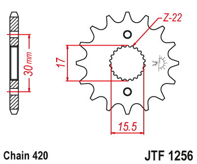 Звезда ведущая JT JTF1256.14 фото 1