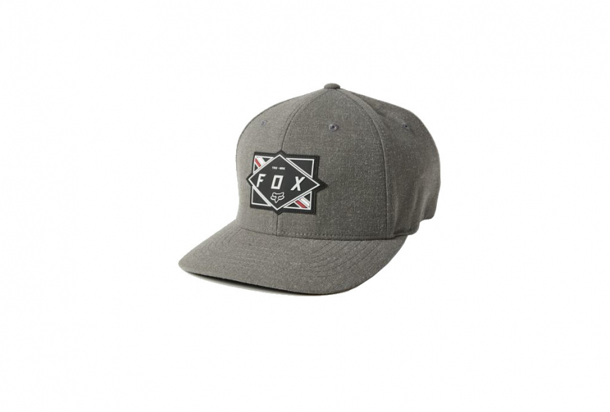 Бейсболка Fox Burnt Flexfit Hat Pewter Серая фото 1