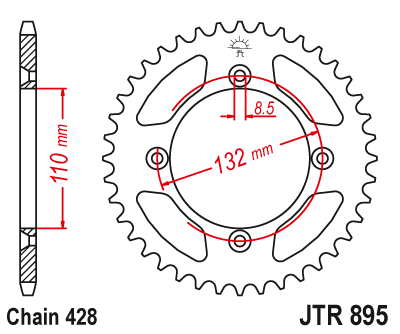 Звезда ведомая JT JTR895 фото 1