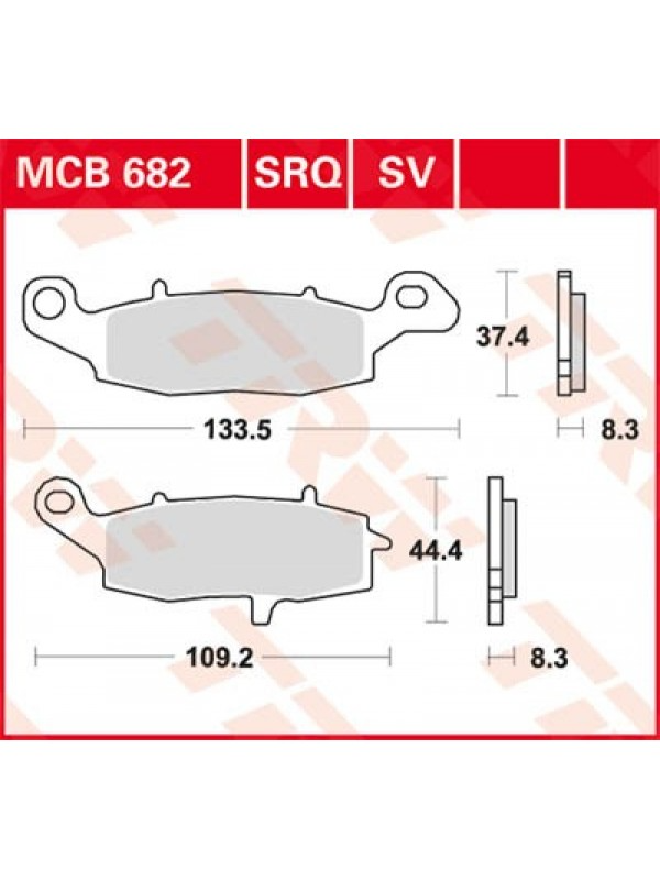 Колодки тормозные TRW MCB682 фото 1