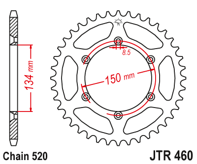 Звезда ведомая JT JTR460.44 фото 1