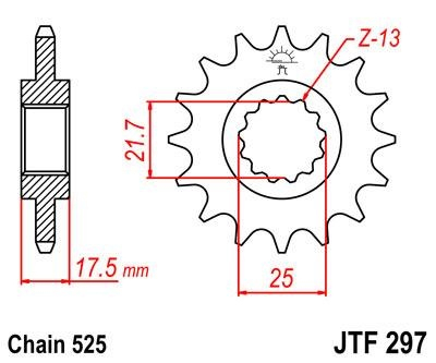 Звезда ведущая JT JTF297.15 фото 1