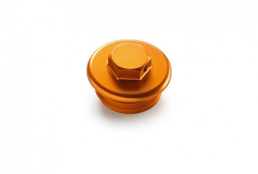 Пробка маслозаливной горловины KTM SX/EXC/SMR (79430920044 / SXS05450200) Оранжевая, алюмин. фото 1