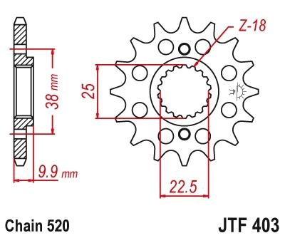 Звезда ведущая JT JTF403.14 фото 1