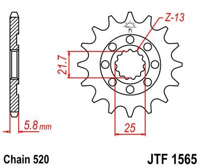 Звезда ведущая RENTHAL JTF1565.14 фото 1