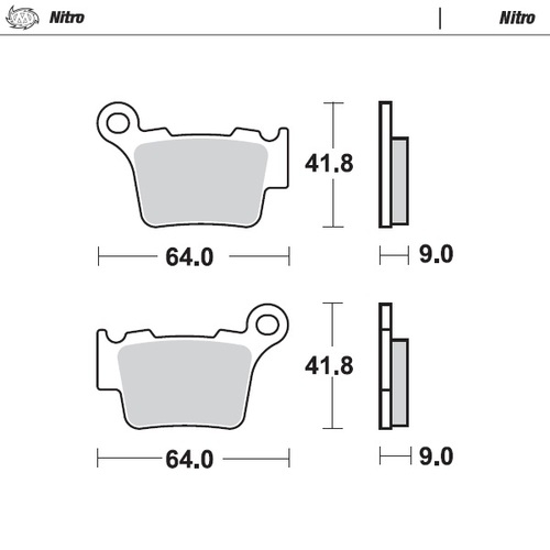 Колодки тормозные задние KTM/Sherco MOTO-MASTER фото 1