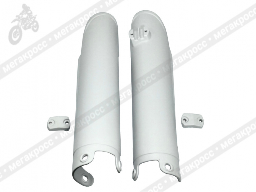 Защита вилки SX/SXF/EXC125-525 00-07, LC4, SMC, DUKE 03-07 белая фото 1