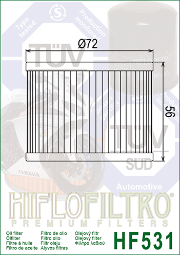 Фильтр масляный HIFLO FILTRO HF531 фото 2