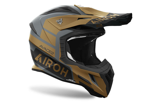 Шлем кроссовый AIROH Aviator Ace 2 Sake Gold Matt фото 2