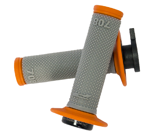 Грипсы Progrip 708-293 Orange-Grey +7 различных креплений троса газа фото 1