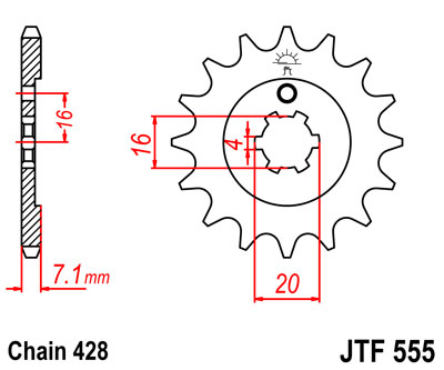 Звезда ведущая JT JTF555.14 фото 1