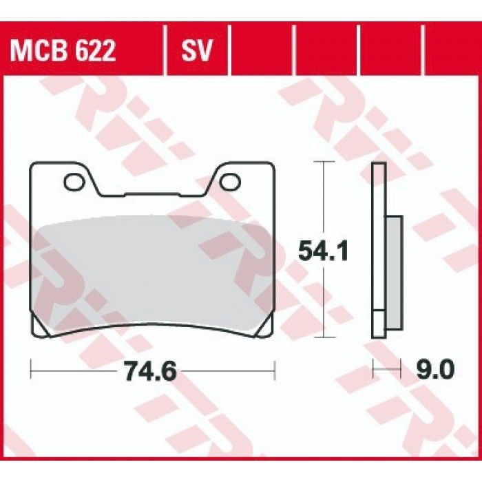 Колодки тормозные TRW MCB622 фото 1