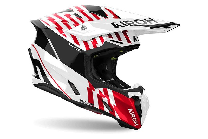 Шлем кроссовый AIROH Twist 3 Thunder Red Gloss фото 2