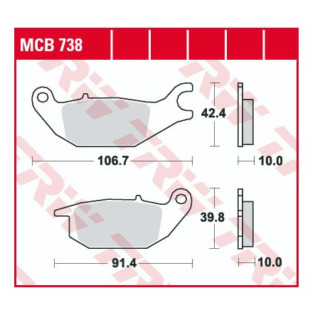 Колодки тормозные TRW MCB738 фото 1