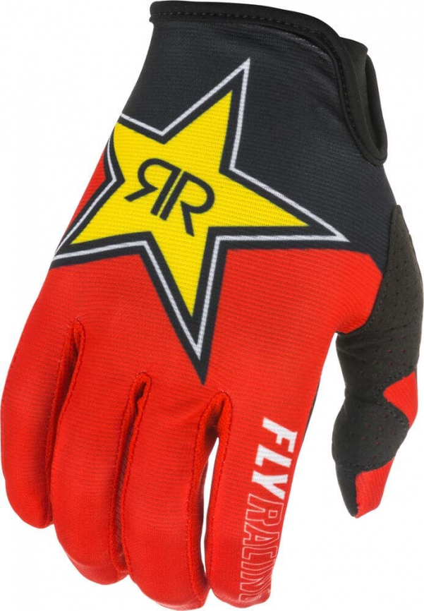 Перчатки FLY RACING LITE ROCKSTAR черн/красн/желт 12 фото 1