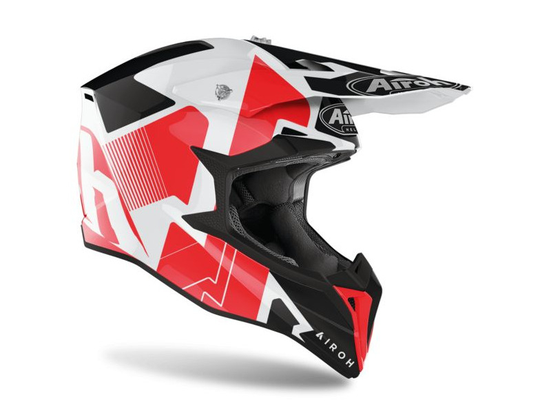Шлем кроссовый AIROH Wraap Raze Red Gloss фото 2